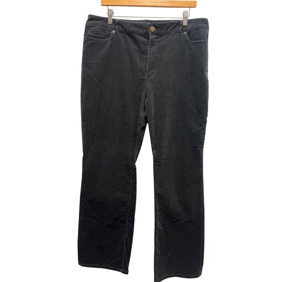 Coldwater Creek Natural Fit Bootcut Black Corduroy Pants - Picture 2 of 7